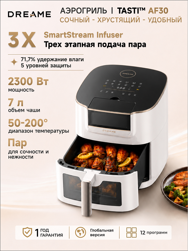 Аэрогриль Dreame AF30, белый